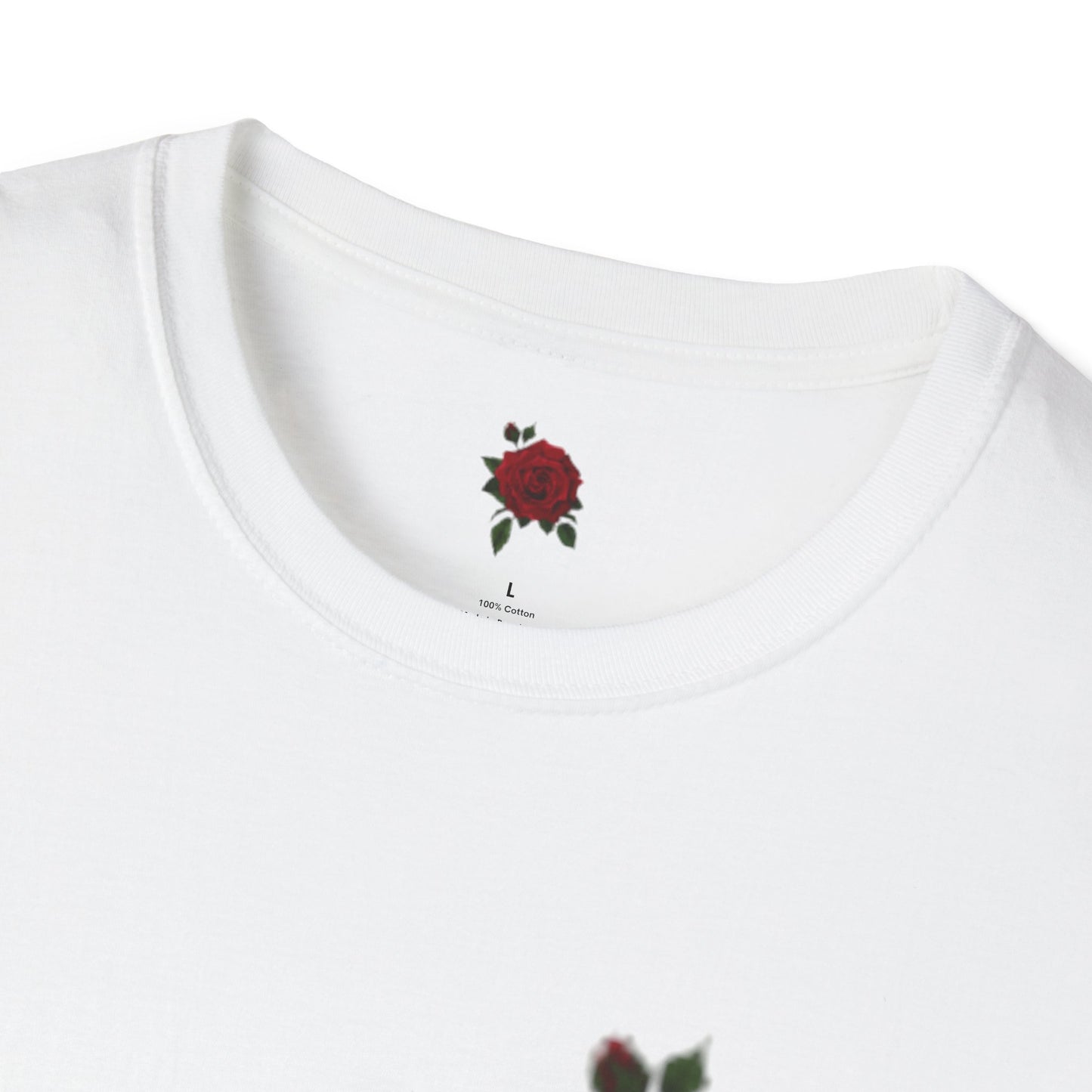 Floral Graphic Unisex T-Shirt - Rose Design with 'Delon' Text